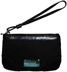 Nine West Wristlet Black Signature Print