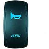 STVMotorsports&reg; Laser Blue Momentary Rocker Switch HORN 20a 12v On/off LED Light