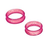 Heritage Rubber Finger Rings for Grooming Shears, Pink Sparkle