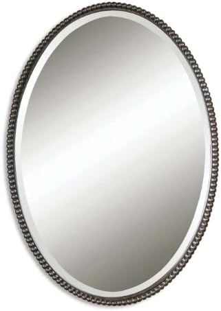 Uttermost Sherise Bronze Oval Lightly Distressed Oil Rubbed Bronze Mirror