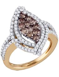1.58CTW COGNAC DIAMOND FASHION RING