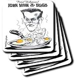 Londons Times Funny Panel Hollywood Cartoons - Kevin Bacon And Eggs - Coasters