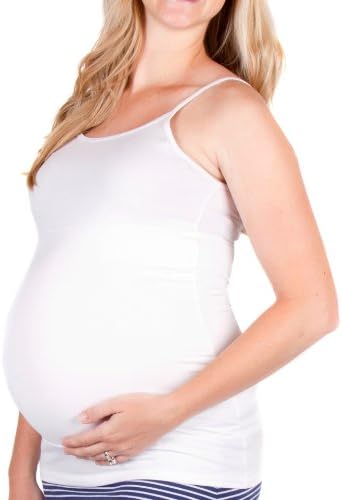 Cozy Belly Women's 3 panel Maternity Shapewear Tank Medium White
