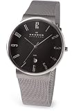 Skagen #355XLSSB Men's Extra Large Case Stainless Steel Mesh Band Watch