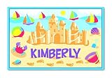 Summer Sandcastles Personalized Placemats Set in Pastels - Two Pc Set