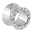 1/2" Surgical Steel Crystalline Jeweled Saddle Plug