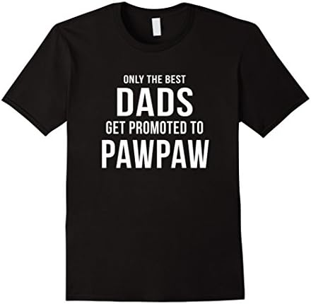 Men's Best Dads Get Promoted To Pawpaw - Father's Day T-Shirts 3XL Black
