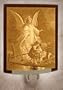 Angel At the Bridge - Curved Porcelain Lithophane Night Light