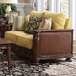 South Sea Rattan 10002-C6594 Paradise Retreat Sofa Loveseat, Ash