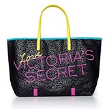 Victorias Secret Black Leopard Print Tote Bag