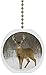 Deer in Snow Solid Ceramic Fan Pull