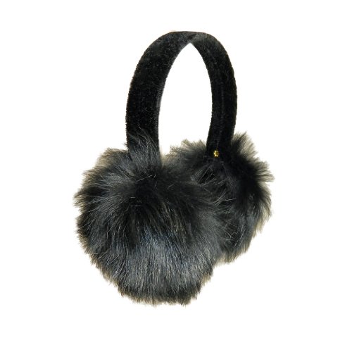 Surell Accessories Toscana Sheepskin Earmuffs on Velvet Band