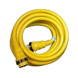 Marinco 6152SPP PowerCord PLUS Marine 4-Wire Electrical Shore Power Cordset with LED Power Indicator Light (50-Amp, 125/250-Volt, 50-Feet, Yellow)