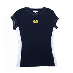 Antigua University of Michigan Women's Flash Baby Rib Short Sleeve Tee