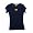 Antigua Michigan Women's Flash Baby Rib Short Sleeve Tee (Small, Navy/White)