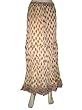 Long Skirt Beige Raspberry Floral Print Cotton Gypsy Cream Skirt for Women 39"l