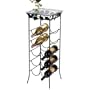 Dover Wine Rack Pedestal With Glass Top - 1522-1