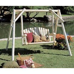 Log Garden Swing 4' (Natural) (66" x 88")