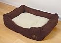 Brown Suede Dog Bed - Small