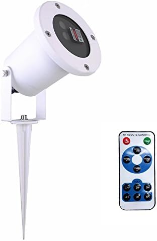 LBS Outdoor Laser Light Projector In-Ground Waterproof with Aluminum Case IR Wireless Remote Red Green Star Shower for Christmas Halloween Outdoor Decoration Garden Patio Wall Yard Party Landscape