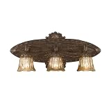 Crystorama 543-EB Bathroom Lights 3 Light Vanity Light Finish/Crystal: Bronze/Amber
