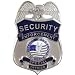Silver Security Enforcement Special Officer Curved Badge with Pin and Safety