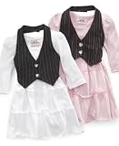 Beautees Little Girl Vested Tier Top