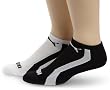 Puma Men's Mens 2 Pack No Show,Black,Size 10-13