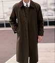 Cotton Raincoat with Leather Collar