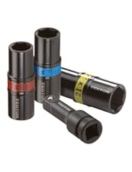 Home Improvement: TEKTON 4950 1/2-Inch Drive Lug Nut Service Tool Flip Impact Socket Set, SAE/Metric, 4-Piece - Michigan Industrial Tools