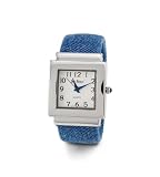 Women's Blue Silver Tone Expandable Bangle Quartz Watch