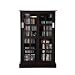 Windowpane Sliding Glass Door Cabinet, 576 cd/92 dvd, Expresso, P1