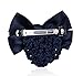 Bowknot Decor Barrette Bun Cover Net Snood Hair Clip For Women,Blue