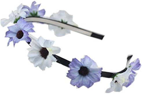Lookcon Fashion All-match Elegant Sweet Seaside Fresh Little Daisy Headbands( Blue + White)