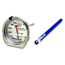 Rubbermaid Commercial FGTHM200DS Stainless Steel Dishwasher Safe Meat Thermometer, 4-5/8" Stem Length, 2-1/2" Dial, 120 - 212 Degrees F Temperature
