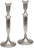 Godinger Pewter Candlesticks with Rhinestones, Set of 2