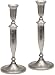 Godinger Pewter Candlesticks with Rhinestones, Set of 2