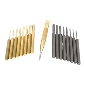 SE 18 pc. Brass and Carbon Steel Drive Pin Punch Set