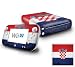 Flag of Croatia Decorative Vinyl Skin Decal Sticker for Nintendo Wii U Console + Controller (Device NOT included)