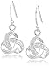 Amazon Collection 925 Sterling Silver AAA Cubic Zirconia Knot Drop Earrings