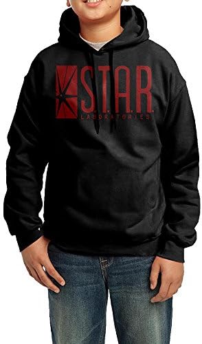 Funny Black Sweatshirts 90s Star Labs Laboratories Hooded Sweatshirt For Adolescent's
