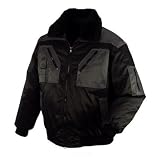 Pilotenjacke Multifunktionsjacke 4-in-1 schwarzanthrazit 