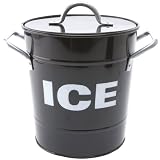 Seau à glace Ice Noir Avec sa cuillère Métal Present Time