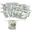 24 Pouches Silver Gift Bags Drawstring Jewelry Favor 2"