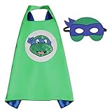 (TMNT (blue)) ROXX Superhero Superman Kids Girl And Boy Cape and Mask Costume for Child