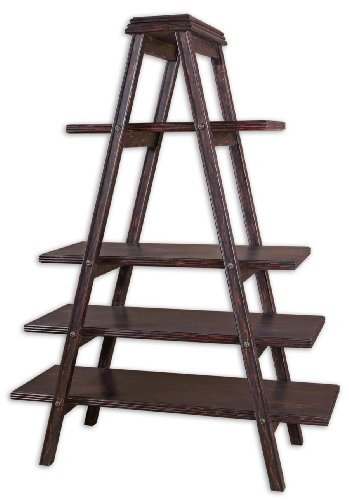 Uttermost Shogun Aged Slate Black Etagere