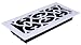 American Metal Products RU410WH-R 4-Inch by 10-Inch Victorian Floor Register, Powder Coated White