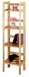 FTS - Book Case Shelf -4- Shelvers Foldable Natural Beechwood Finish 136-108-09