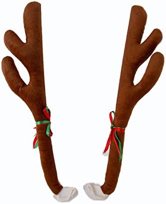 *Reindeer Antlers and Red Nose Car Kit* Christmas Fun Rudolph Ears Car Costume*Reindeer Antlers for Car*Accessories for Car Exterior*Super Jolly*