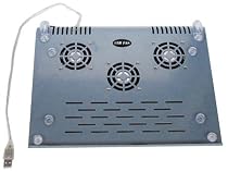 USB Powered and Most Efficient Metal Cooler Pad with 3 Built-in Fans for Laptop Computer